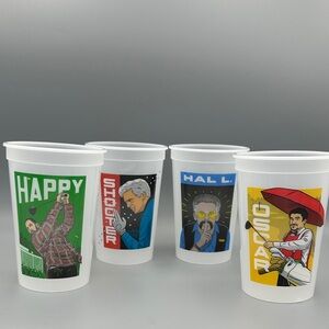 Set of 4 Plastic Cups: Happy Gilmore 2